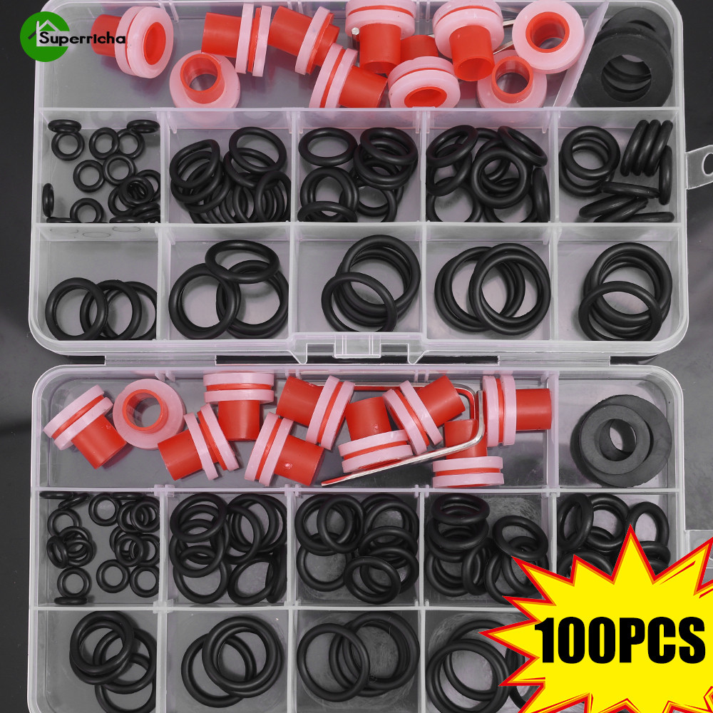 100ชิ้นรั่วหลักฐานปิดผนึกอ่างมุมวาล์วเครื่องซักผ้า-ปะเก็นก๊อกน้ํายางสากล-ห้องครัวห้องน้ําก๊อกน้ําซีลชุด-โอริงท่อท่อ แหวนยาง-ประปาซ่อม การแบ่งประเภท