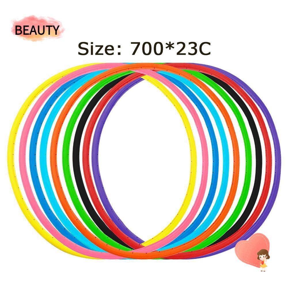 Beauty 700x23C ยางอุปกรณ์เสริมล้อหลักฐานฟรี Inflatable ขี่จักรยาน Tubeless Tyre
