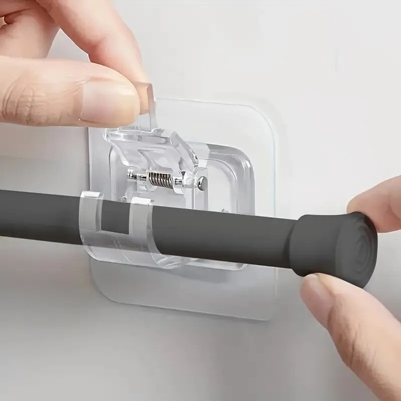 แนะนำ ผ้าม่าน 2/4/6 ชิ้น ตะขอแขวนผ้าม่านแบบมีกาวในตัว / ที่ยึดราวแขวนผ้าม่านห้องอาบน้ำแบบไม่มีตะปู / ที่ยึดสำหรับแขวนผนัง ราคาพิเศษ มีเก็บเงินปลายทาง