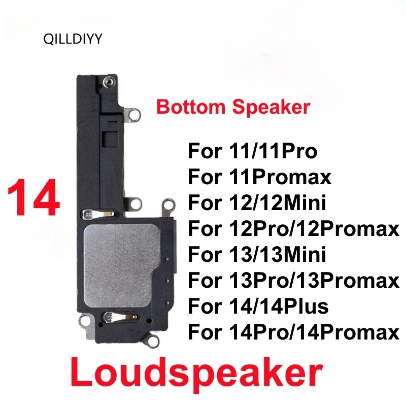 1pcs ลําโพงสําหรับ iphone X XR XS Max 11 12 13 mini Pro Max Loud ลําโพง Ringer ภายใน Buzzer Flex สาย Louder อะไหล่
