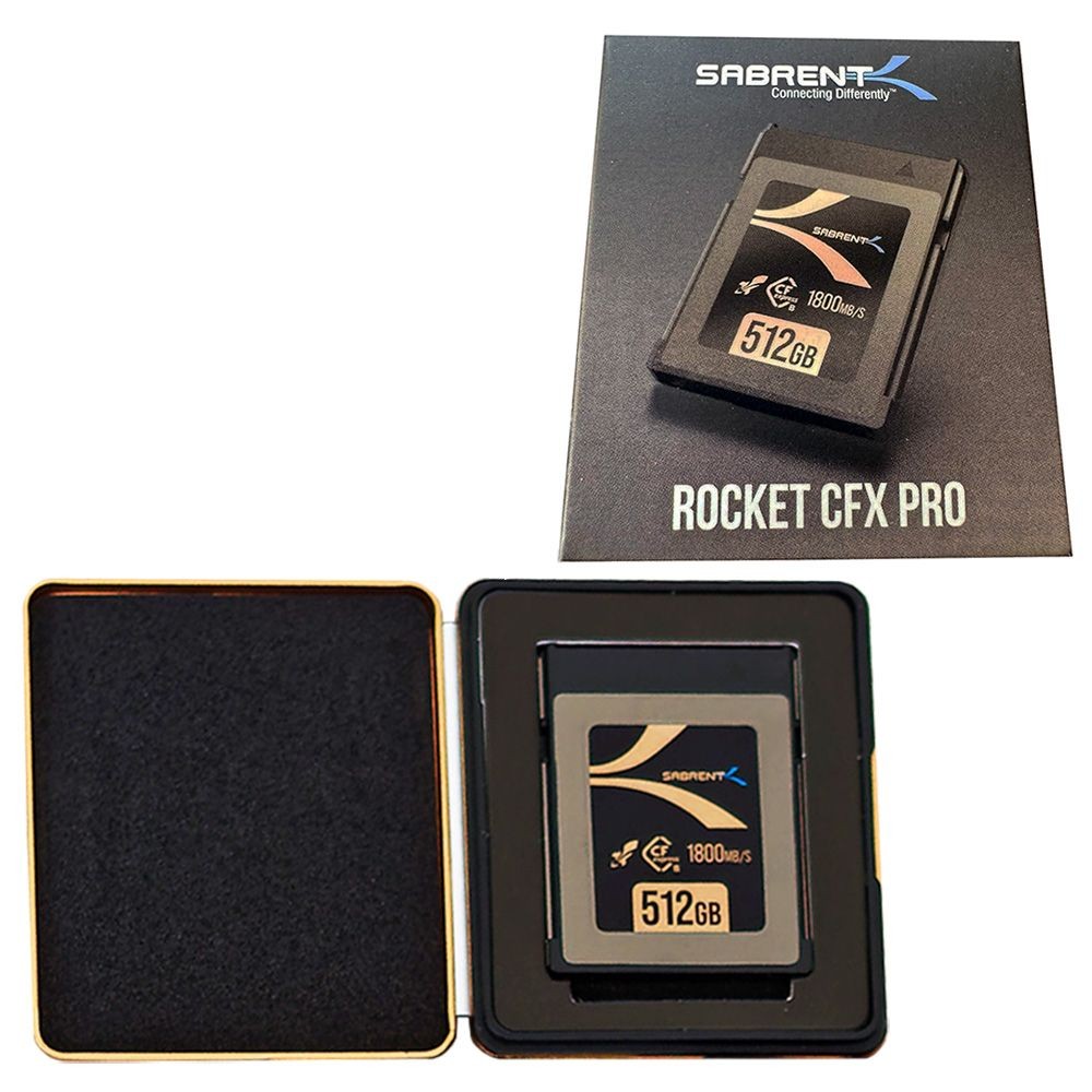 Sabrent Rocket CFX Pro 512GB CFexpress Type B Memory Card (CF-XXIT-512) - R:1800MB/s
