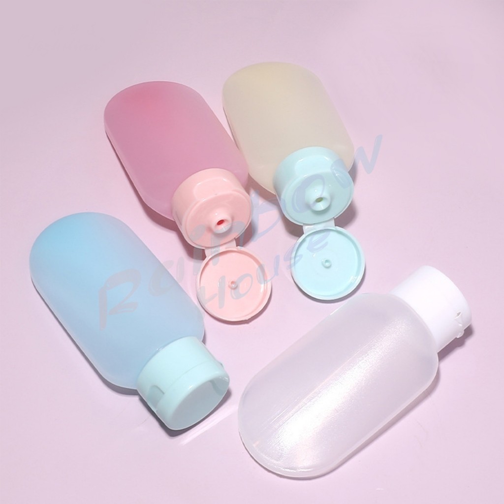 R.H. แบบพกพา ขนาด 60ml หลอดอ่อน ขวดรีฟิลพลาสติก โลชั่นครีมบรรจุภัณฑ์ travel bottle