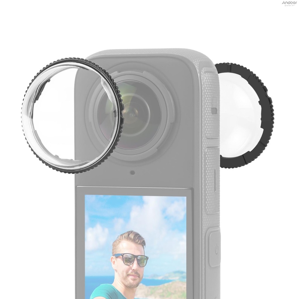 Puluz PU989T Panoramic เลนส์กล้อง Guards เลนส์ฝาครอบป้องกันโปร่งใสฝาครอบเลนส์สําหรับ Insta360 X4 อุปกรณ์เสริม
