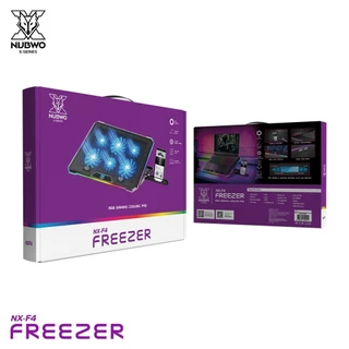 Nubwo COOLER PAD พัดลมระบายอากาศ FREEZER RGB พัดลม 6 ตัว Notebook ขนาด12-17นิ้ว รุ่น NX-F4