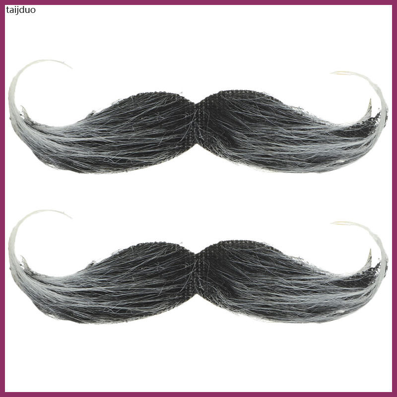 2 ชิ้นสีวิกผม Beard Trimmer Conditioner ผู้ชายฮาโลวีนสมจริงปลอมหนวดสําหรับผู้ใหญ่ Party Roller Suite ผ้าประดิษฐ์เด็ก