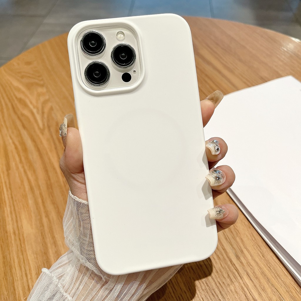 เคสโทรศัพท์ชาร์จแม่เหล็กเหลว 16 ชิ้นเหมาะสําหรับ ไอโฟน 15 โปรแม็กซ์ ซิลิโคนป้องกันการตก 14 เคสป้องกัน