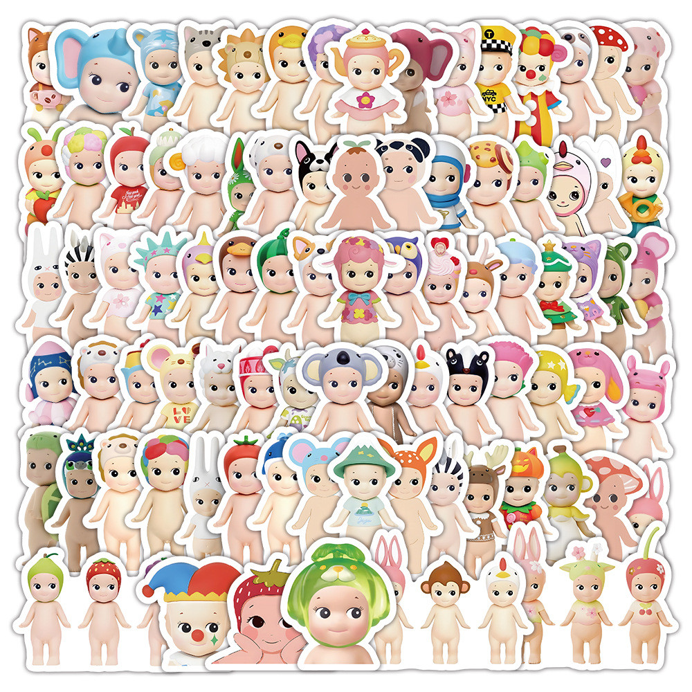 100 ชิ้น Sonny Angel สติกเกอร์ตกแต่ง DIY สติกเกอร์กันน้ํา