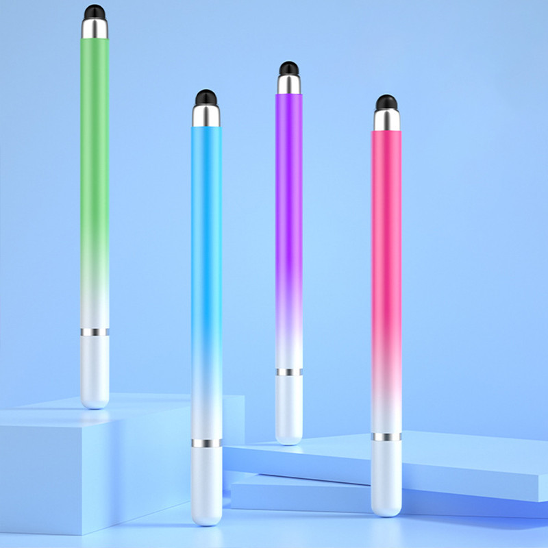 ปากกาสไตลัส สไตลัสสองหัวไล่ระดับสีสำหรับโทรศัพท์มือถือและแท็บเล็ตปากกาสไตลัสคลิปวาดภาพ capacitive-CY