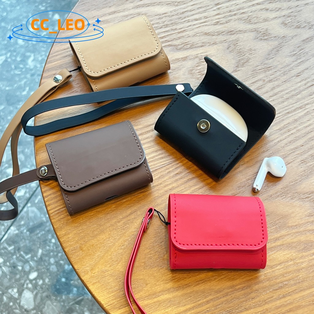 For Realme Buds T310 / T300 Case Cute Leather Soft Case Lanyard Realme Buds T100 / T110 Shockproof S