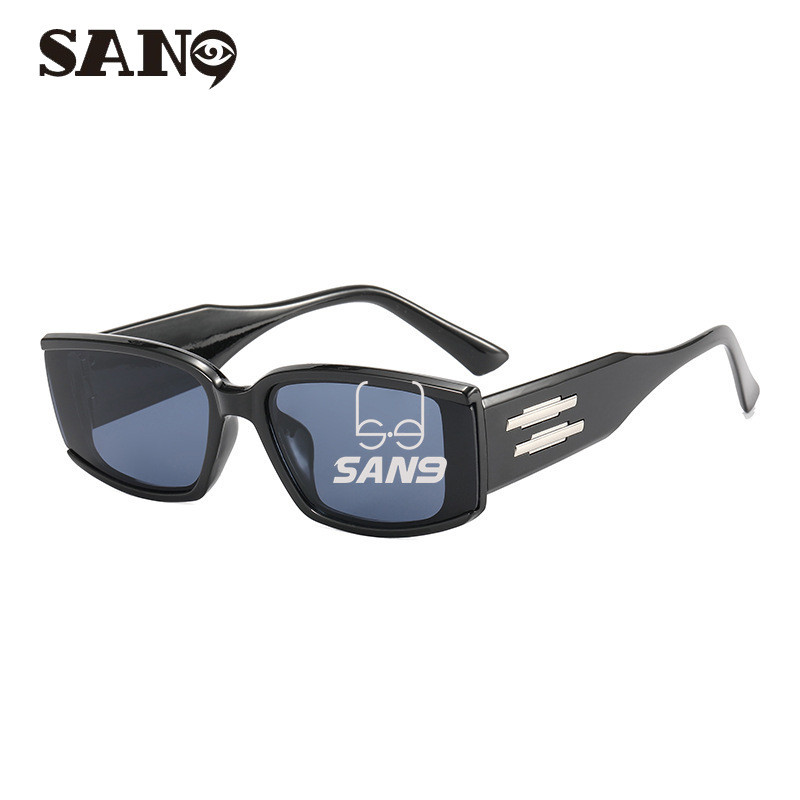 2024 แว่นกันแดดกรอบเล็กทรงสี่เหลี่ยมเกาหลีย้อนยุคผู้หญิง/ผู้ชาย