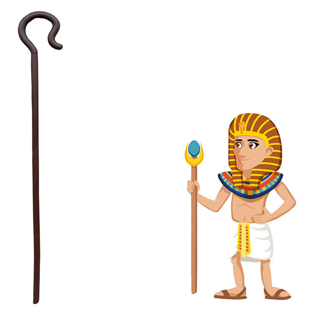 ฟาโรห์อียิปต์ Scepter คนเลี้ยงแกะเครื่องแต่งกาย Crook Staff ฮาโลวีน Crutch Stick คอสเพลย์ตกแต่ง Cane Prop Wand ตกแต่งพลาสติก Party Crutch