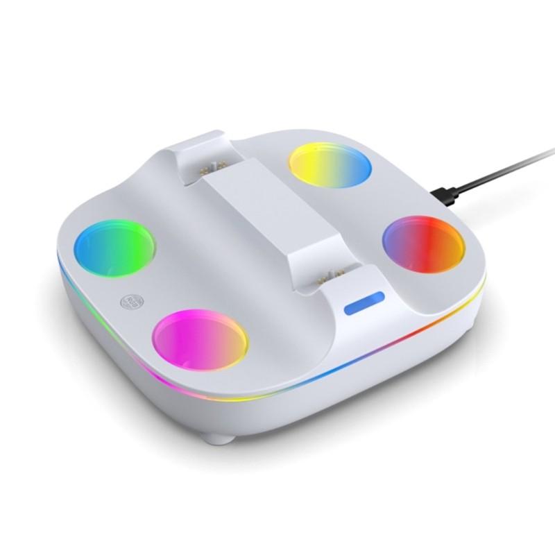 WU Double Controller Charger สําหรับ P5 Gamepad แท่นชาร์จแท่นชาร์จแท่นชาร์จพร้อมสาย USB C