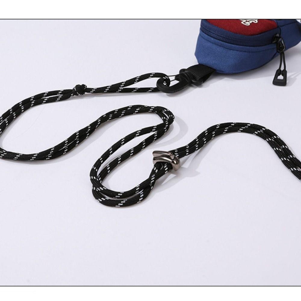 กระเป๋าใส่เหรียญแบบแขวนกระเป๋าสตางค์ขนาดเล็กกันขโมยโพลีเอสเตอร์กระเป๋าเก็บหูฟังขนาดเล็กสีตัดกันน่ารัก - รูปที่ 5