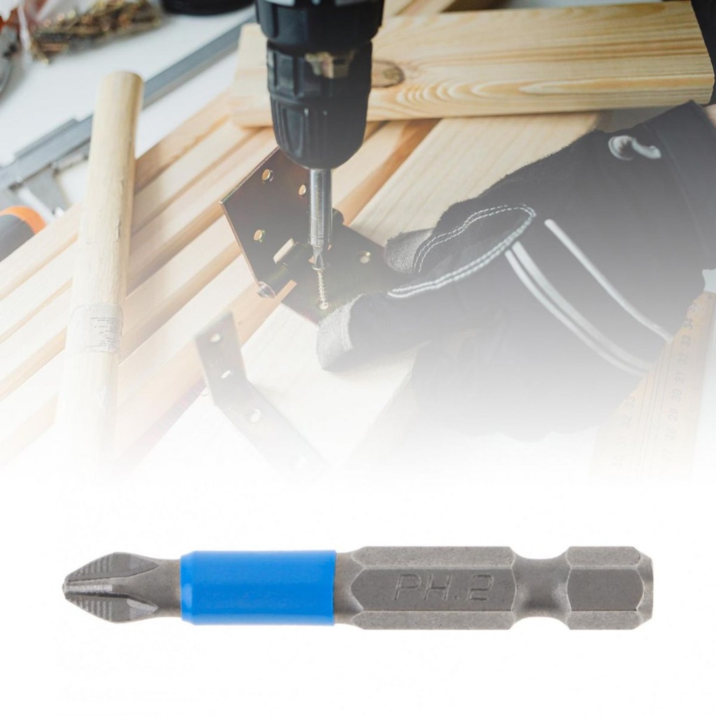 S2 เหล็ก 1/4 นิ้ว PH2 x 50 มม. Hex Shank Cross Head เจาะ Cross Slot ไขควงบิตสําหรับไขควงเจาะ Impact 