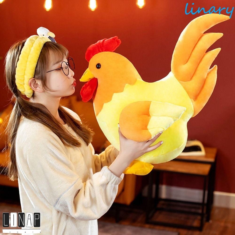 CULINARYHV ไก่ของเล่นตุ๊กตา, ไก่สมจริงนุ่ม Chick หมอนนุ่ม, หมอนนอนการ์ตูนจําลองสัตว์ Huggable Chick ตุ๊กตาตกแต่งห้อง