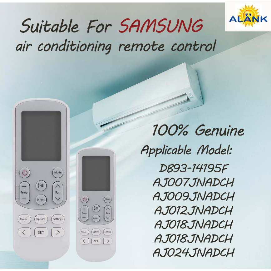 ALANK - Remote รีโมทแอร์ SAMSUNG (เหมาะสำหรับ แยกแอร์ )DB93-14195F, AJ007JNADCH, AJ009JNADCH