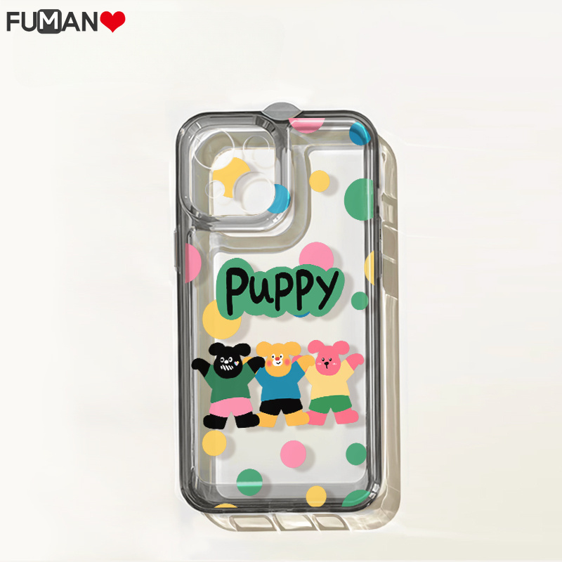 สีสัน Polka Dot Puppy สําหรับ Vivo Y300 Pro Y200 Y17S Y28 Y56 Y33S Y02S S1 Y7S Y31S Y33E Y27 Y16 Y30