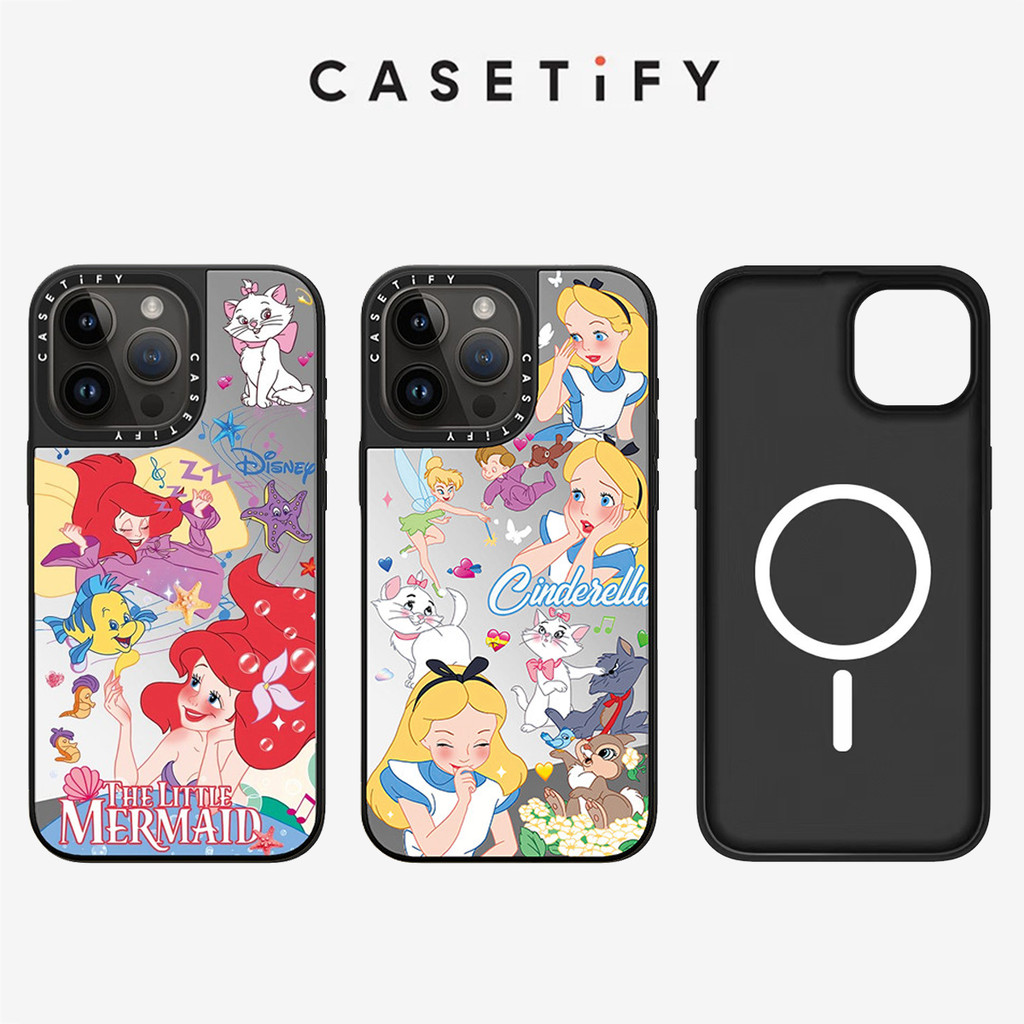 Aliceปลอกกระจกแม่เหล็กเคสโทรศัพท์แบบแข็งสําหรับiphone 16ProMax 16Pro 16Plus 15ProMax 15 16 14 13 12ProMax 11กรณีห่อกันกระแทกด้านหลังอะคริลิคฝาหลัง