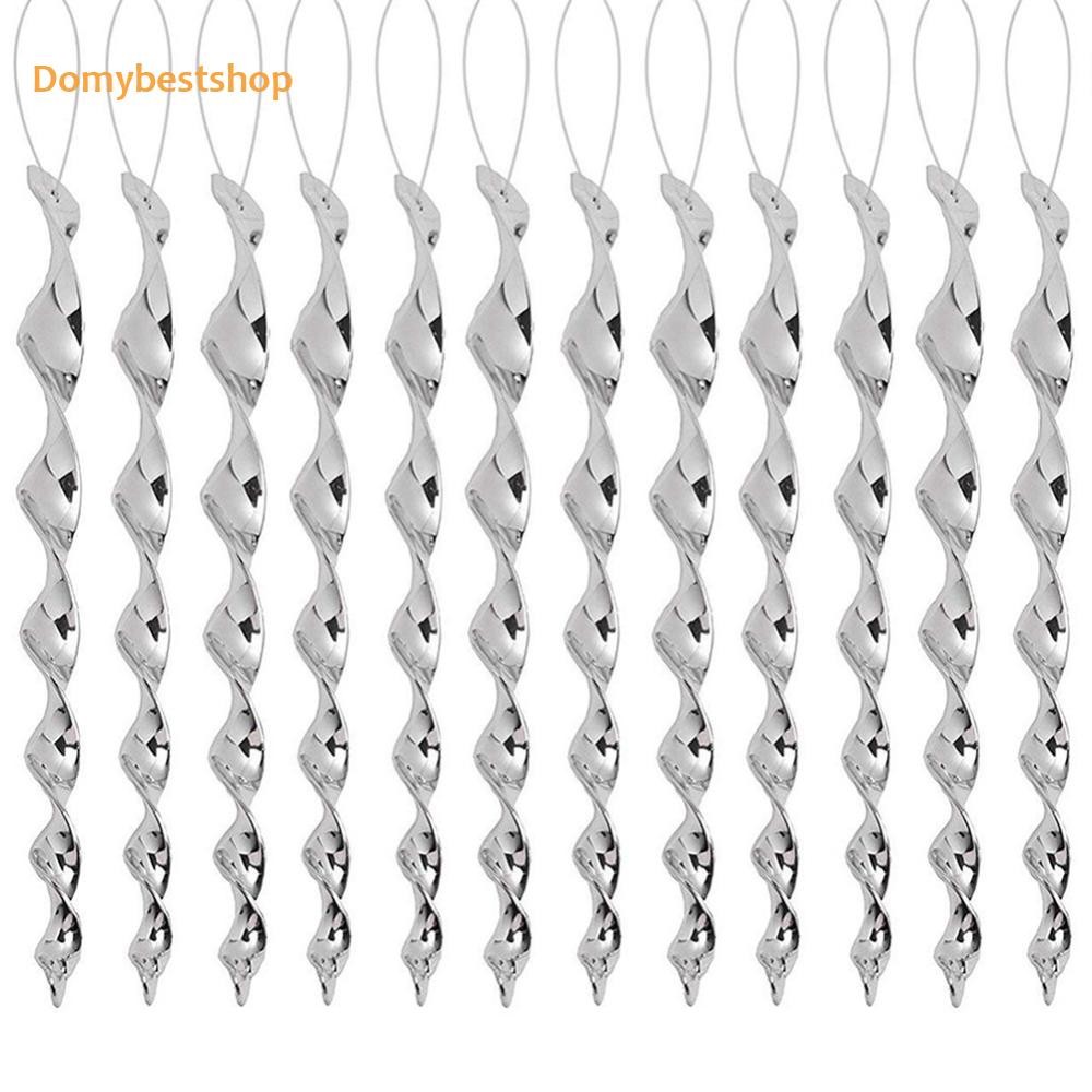 🚚 12pcs Bird Repellent หมุน Scare Rod สะท้อนแสงเกลียว Deterrent อุปกรณ์ควบคุม Bird Repeller ตกแต่งสวนเครื่องประดับ [Domybestshop.th]