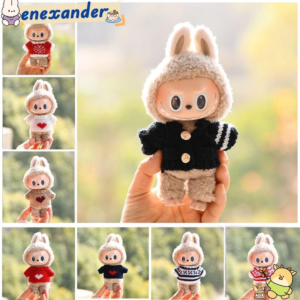 Enexander Labubu เสื้อผ้าตุ๊กตา, All Match เฉพาะขายเสื้อผ้า Labubu ตุ๊กตา Overalls ชุด, 15 ซม. Labubu เปลี่ยน Dressing น่ารักการ์ตูน Labu ตุ๊กตาชุดลําลองสําหรับ 15 ซม.ตุ๊กตา