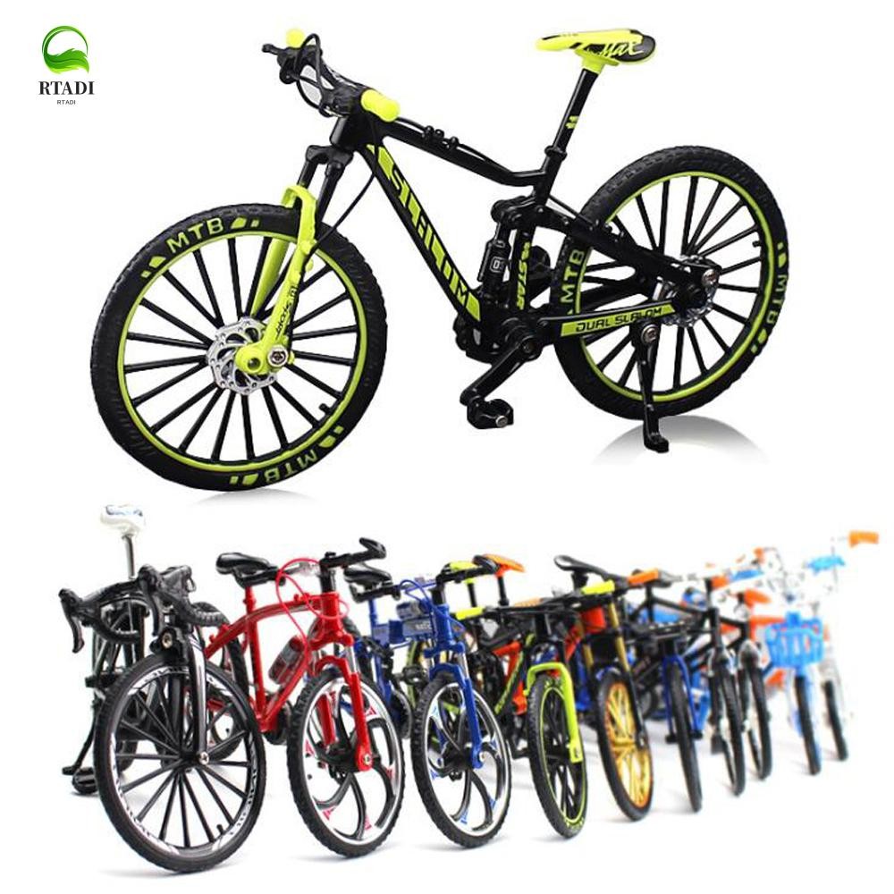Rtadi จักรยานเสือภูเขาของเล่น Mini Diecast โลหะผสมคอลเลกชันของเล่นเด็กจําลองจักรยานแฟน Road Bike รุ่น