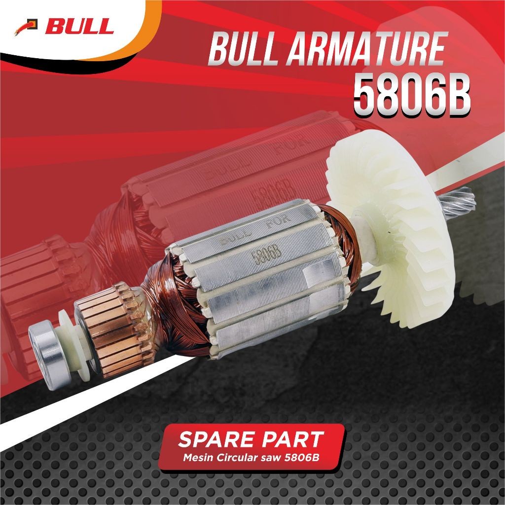 MESIN BULL armature 5806B สําหรับเครื่องเลื่อยวงเดือน/dynamo โรเตอร์ Armature 5806B