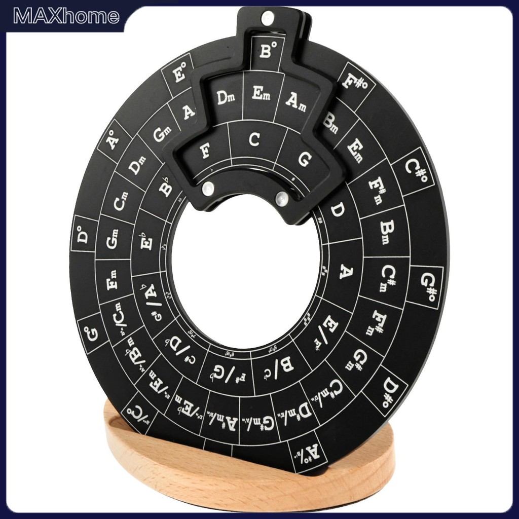 Circle of Fifths Wheel กีต้าร์พกพา ทฤษฎีดนตรี Disc Circle of Fifths with Stand Holder Easy to Use Circle of Musicians SHOPTKC7509