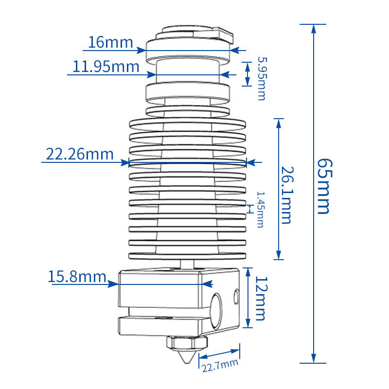 🍀High Quality 3D Printer Voron2.4 Trident 0.1 Extrusion Head E3D V6 Hot End Kit 1.75mm