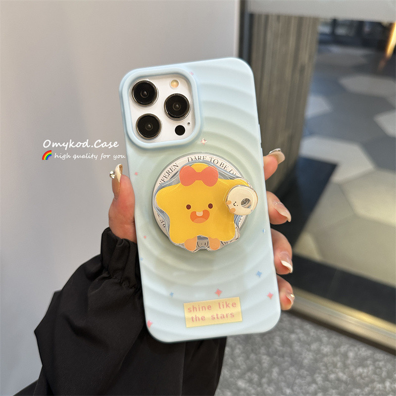 เข้ากันได้กับ IPhone 16 11 14 12 13 Pro Max IPhone15 Pro 13 Pro Max X Xr Xs Max น่ารักการ์ตูนและเรียบง่าย Little Star เคสโทรศัพท์พร้อมปกอ่อนป้องกันการตก