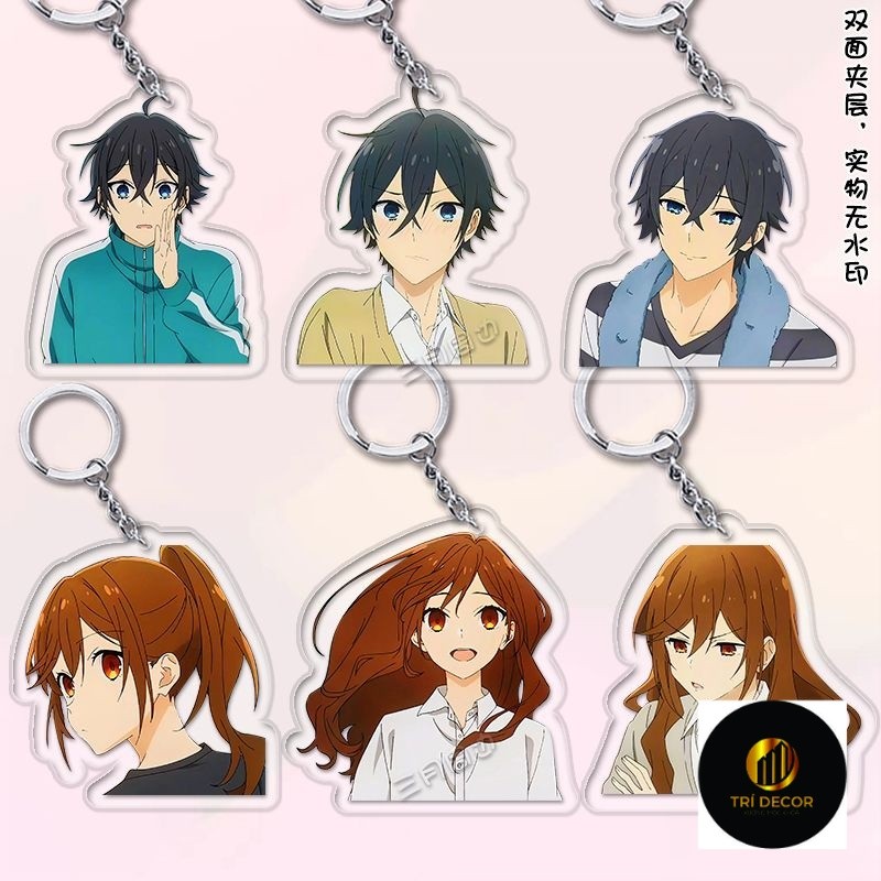 Horimiya อะนิเมะพวงกุญแจผู้หญิง Miyamura Izumi Hori Kyoko อะคริลิค Key Chain Man Kawaii