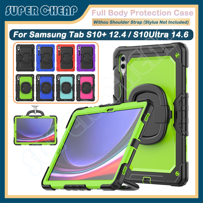สําหรับ Samsung Tab S10+ 12.4 X820 X826B S10 Ultra X920 X926B 360° ฝาครอบขาตั้งที่จับหมุนได้ เคสกันก