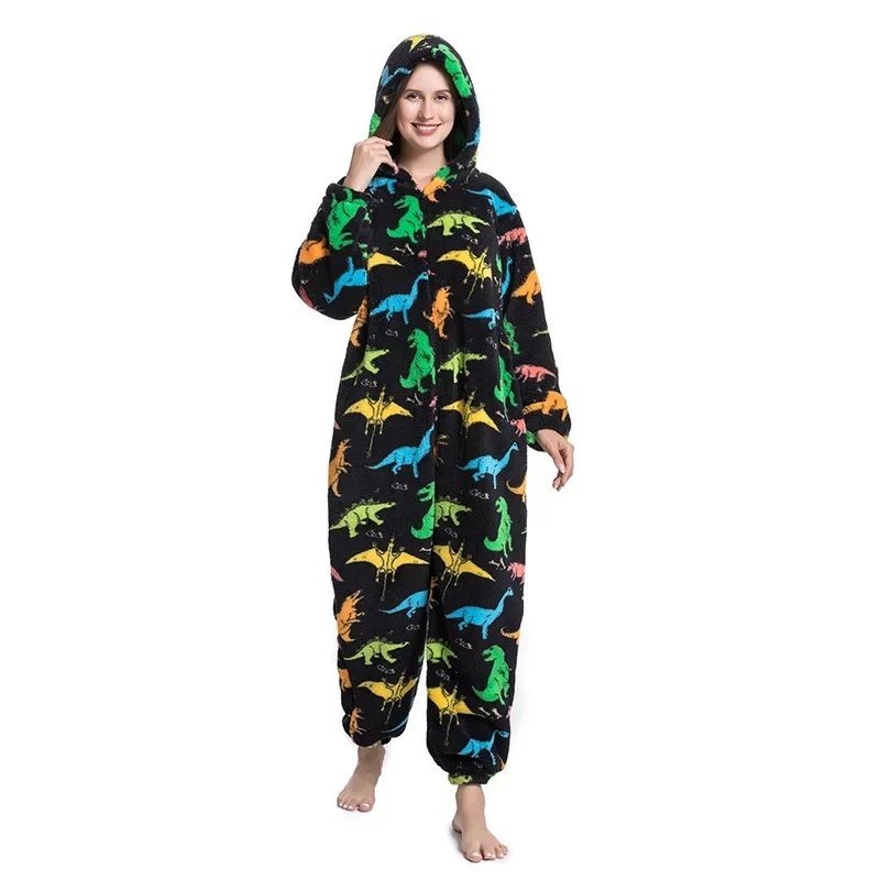 7 ผู้หญิง Anime Tiger Warm Onesie น่ารัก Homewear