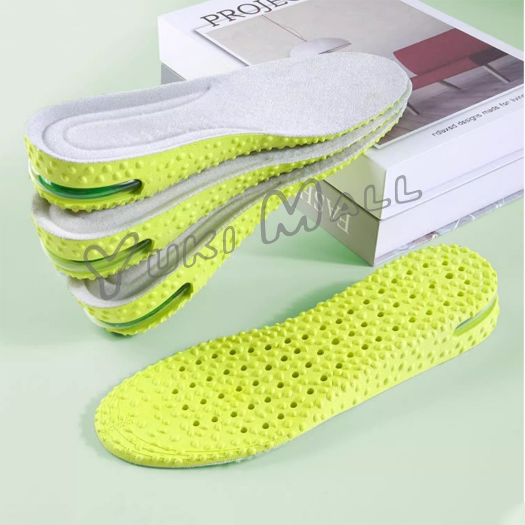 Yuki แผ่นเสริมส้นรองเท้า ระบายอากาศ เพิ่มส่วนสูง 1.5cm 2.5cm 3.5cm Heightened insole
