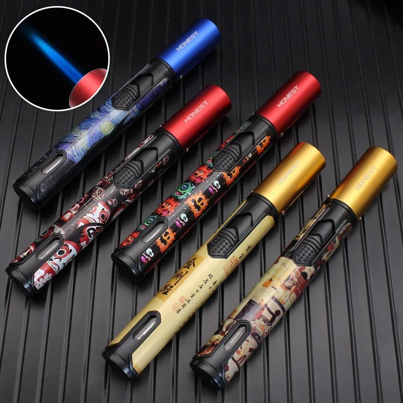 HONEST ไฟฟู่ อุปกรณ์จุดไฟ ไฟฟู่กันลม หัวพ่นไฟ หัวพ่นแก๊ส แบบเติมแก๊สได้ หัวเซรามิก ทนต่อความร้อนได้ดี รุ่น 753-5