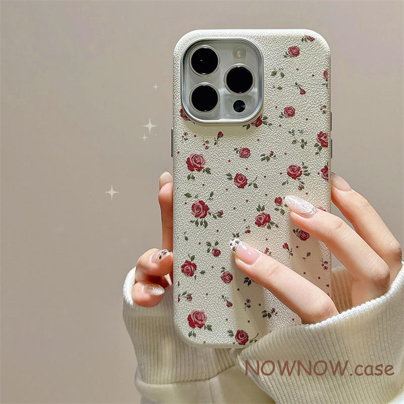 Iphone 16 15 14 13 12 11 Pro Max X XR Max 7 8 Plus INS ขั้นสูงสาวดอกไม้เคสโทรศัพท์ Soft