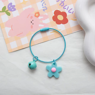 St.kunkka (พร้อมส่ง) พวงกุญแจ จี้กระดิ่ง ดอกไม้เล็ก สีทึบ น่ารัก เหมาะสำหรับห้อยกระเป๋า