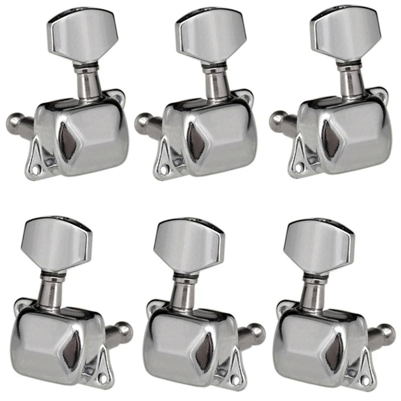 6 PCS Guitar String Tuning Pegs Tuner Semi-closed Tuner Machine Heads for Electric Guitar Folk Acous