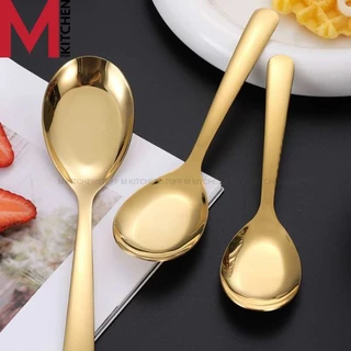 M KITCHEN ช้อน ช้อนกลาง ช้อนซุป สแตนเลสแท้ น้ำหนักพอดี ไม่บาง
