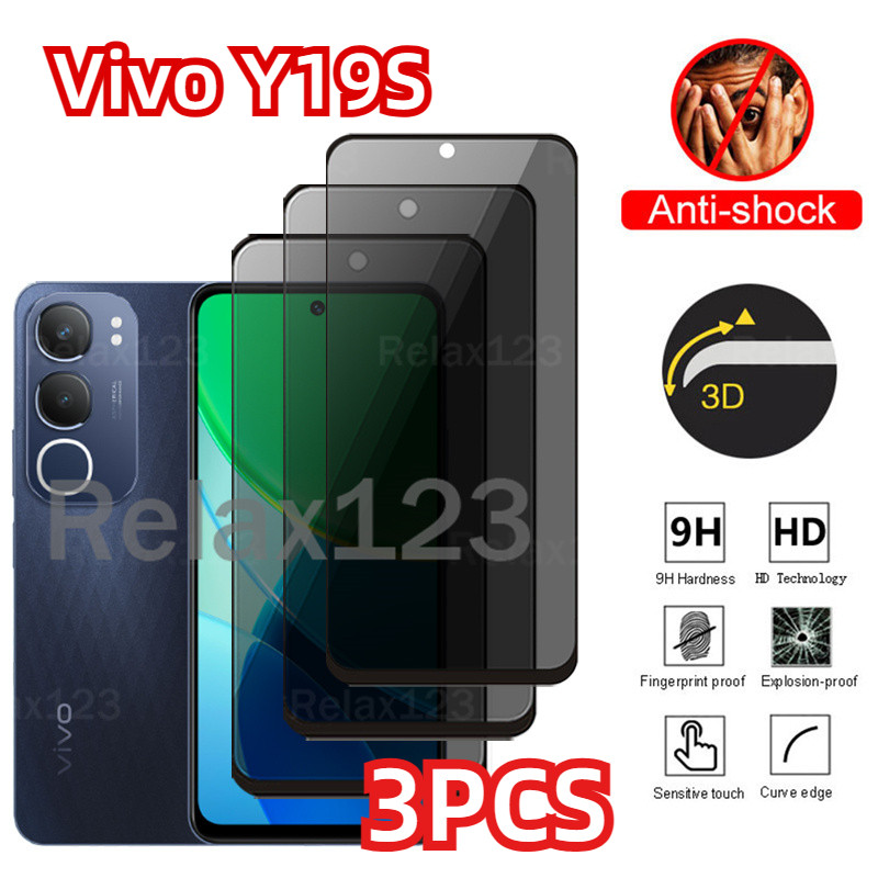 Vivo Y19S 4G 3PCS Anti-Spyความเป็นส่วนตัวสําหรับVivo Y19S 4G VivoY19S 4G VivoY19 S 4G VivoY 19S 4G 2