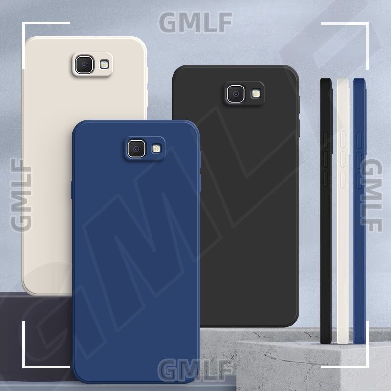 Cod เคสโทรศัพท์สําหรับ Samsung Galaxy J7 Prime J7 2017 J6 J4 Plus ซิลิโคนเหลวขอบตรงสีลูกกวาดซิลิโคน TPU ฝาหลัง