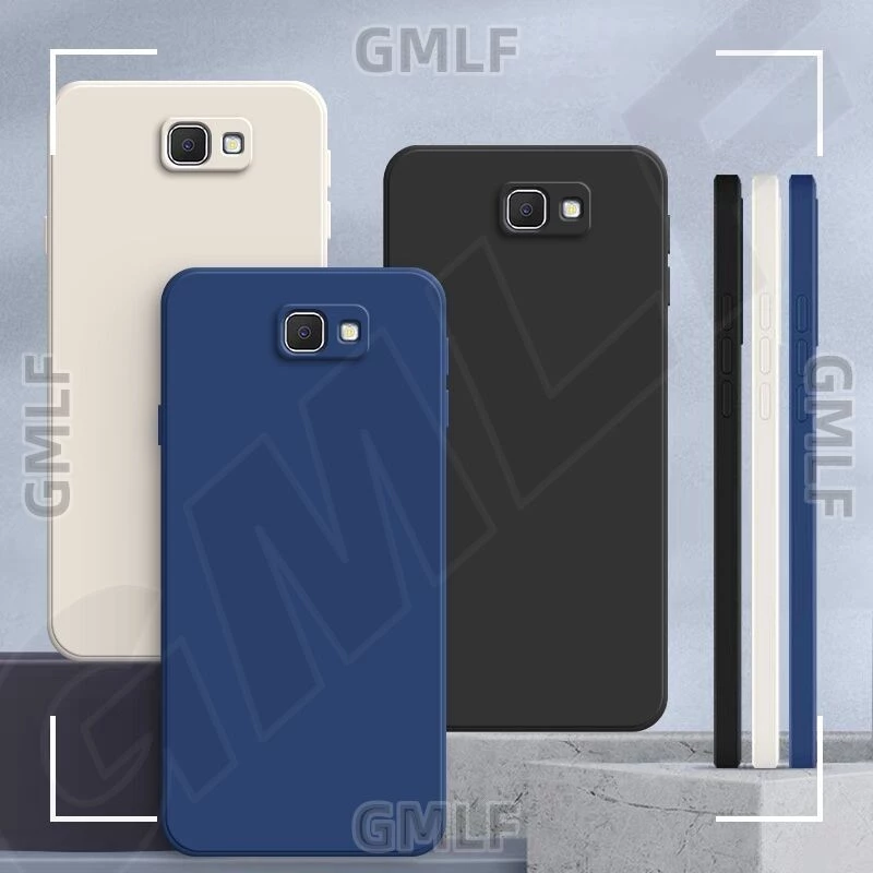 Cod เคสโทรศัพท์สําหรับ Samsung Galaxy J7 Prime J7 2017 J6 J4 Plus ซิลิโคนเหลวขอบตรงสีลูกกวาดซิลิโคน TPU ฝาหลัง