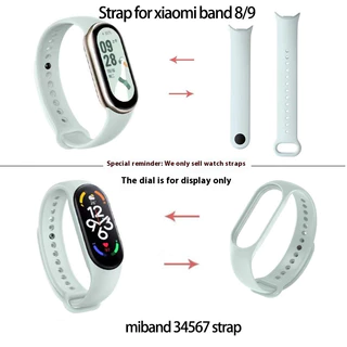 สําหรับ Xiaomi Mi 9 8 7 6 miband 6 สาย 3D เลเซอร์นูนเปลี่ยนสายรัดข้อมือสร้อยข้อมือซิลิโคนสําหรับ Xiaomi 8 miband 6 miband 7 สาย