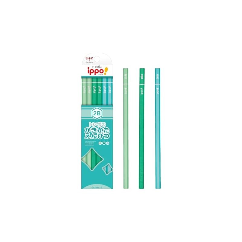 ดินสอ Tombow - Ippo! ดินสอเขียน 6B Plain Green Kb-Kpn04-6B
