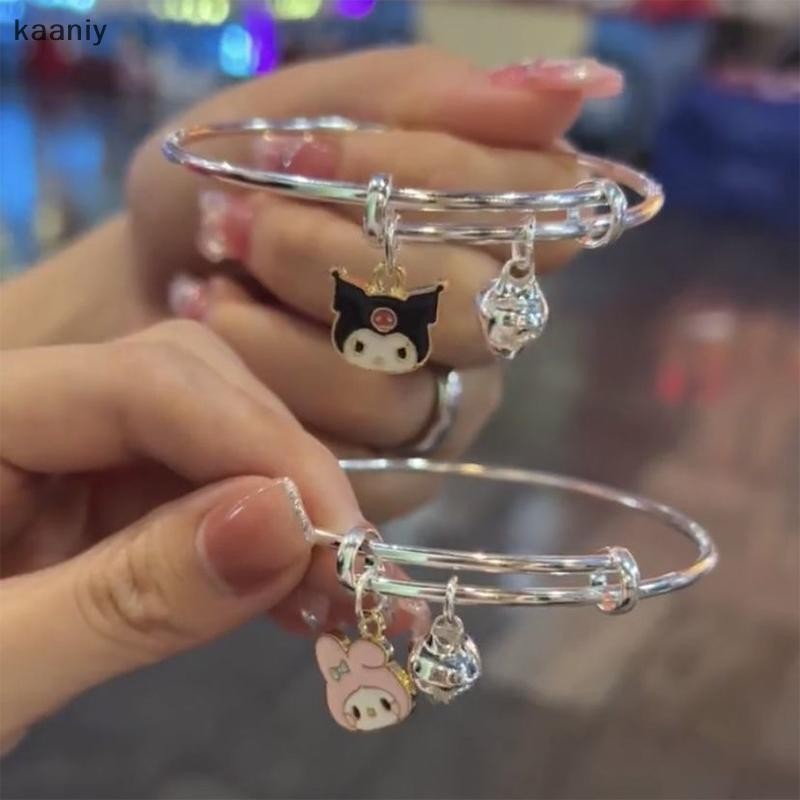 [KAN] สร้อยข้อมือ Hello Kitty สําหรับผู้หญิงเครื่องประดับ Sanrio Kuromi อบเชยสร้อยข้อมือการ์ตูนโลหะผสมเครื่องประดับข้อมือตกแต่งมือสาวของขวัญ FXH