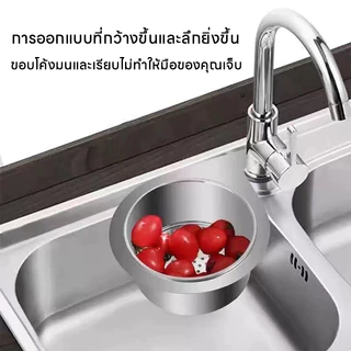พร้อมส่ง ตะกร้ากรองเศษอาหาร ตะกร้าสแตนเลส 304 กรองเศษอาหาร ชั้นวางท่อระบายน้ำแบบแขวน สามารถใส่ผักผลไม้ได้