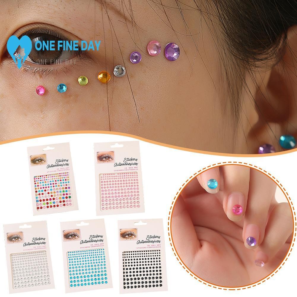 Creative Eye แต่งหน้า Diy Rhinestone เพชรสติกเกอร์กาว Glitter Face Self Body แต่งหน้า N1s6