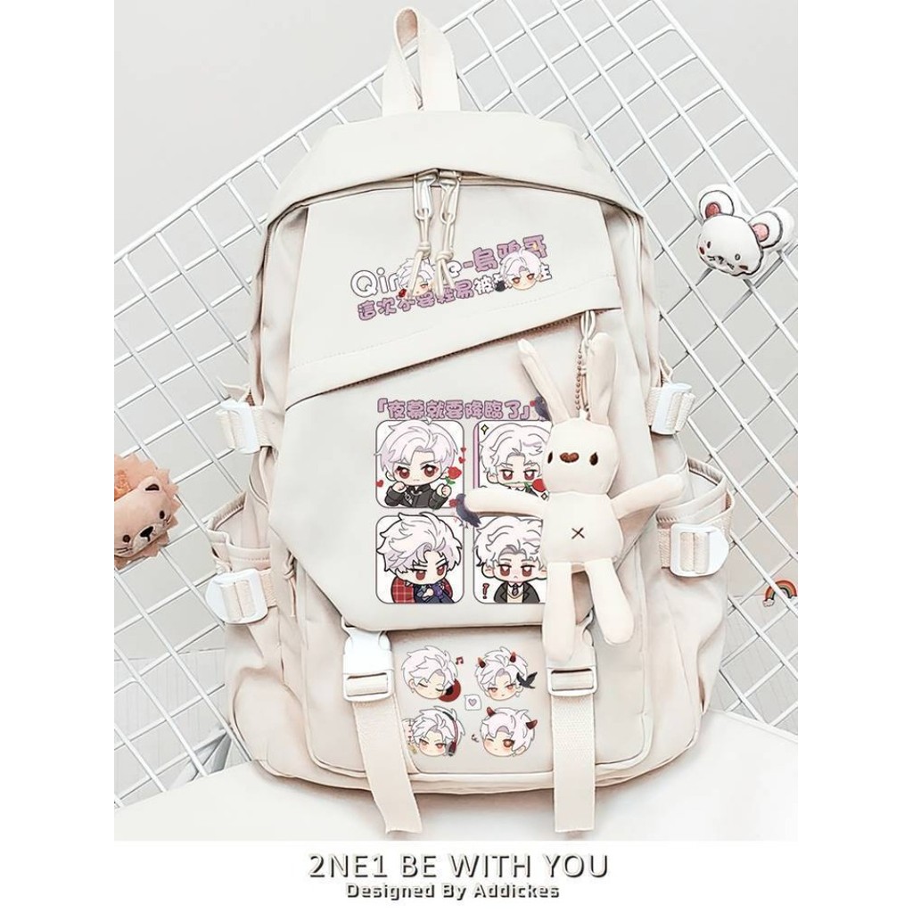 กระเป๋าเป้ Sylus Love and Deepspace Games Sylus Backpack Students Cute Anime Cute Backpack (ไม่มีจี้