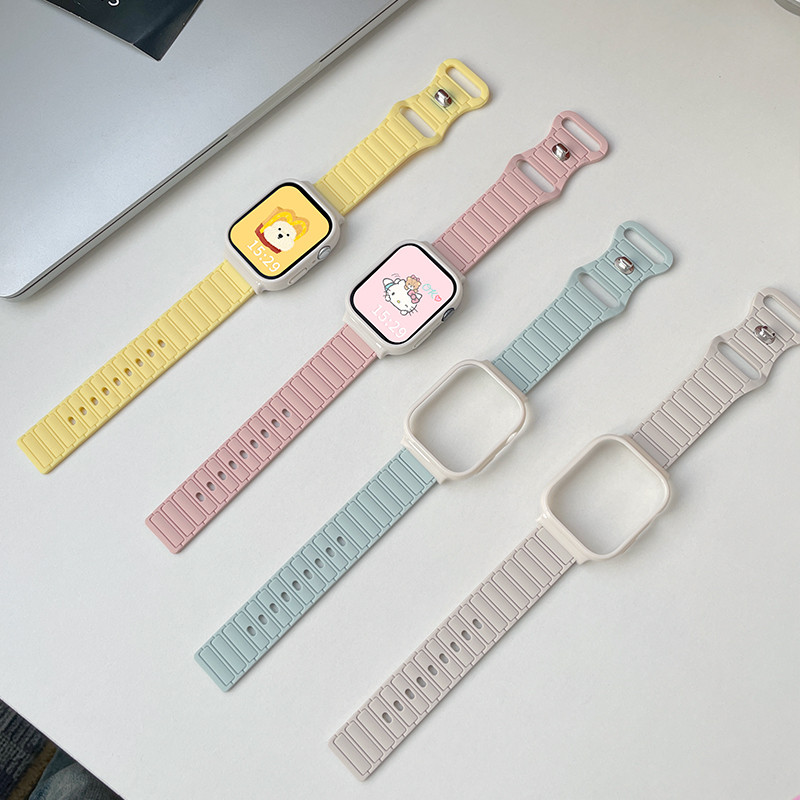 สีลูกกวาดสายนาฬิกาซิลิโคน + สําหรับ Xiaomi Redmi Watch 4 3 3 Active สมาร์ทวอท์ชสายรัดข้อมือ Xiaomi Mi Watch Lite สร้อยข้อมืออุปกรณ์เสริม