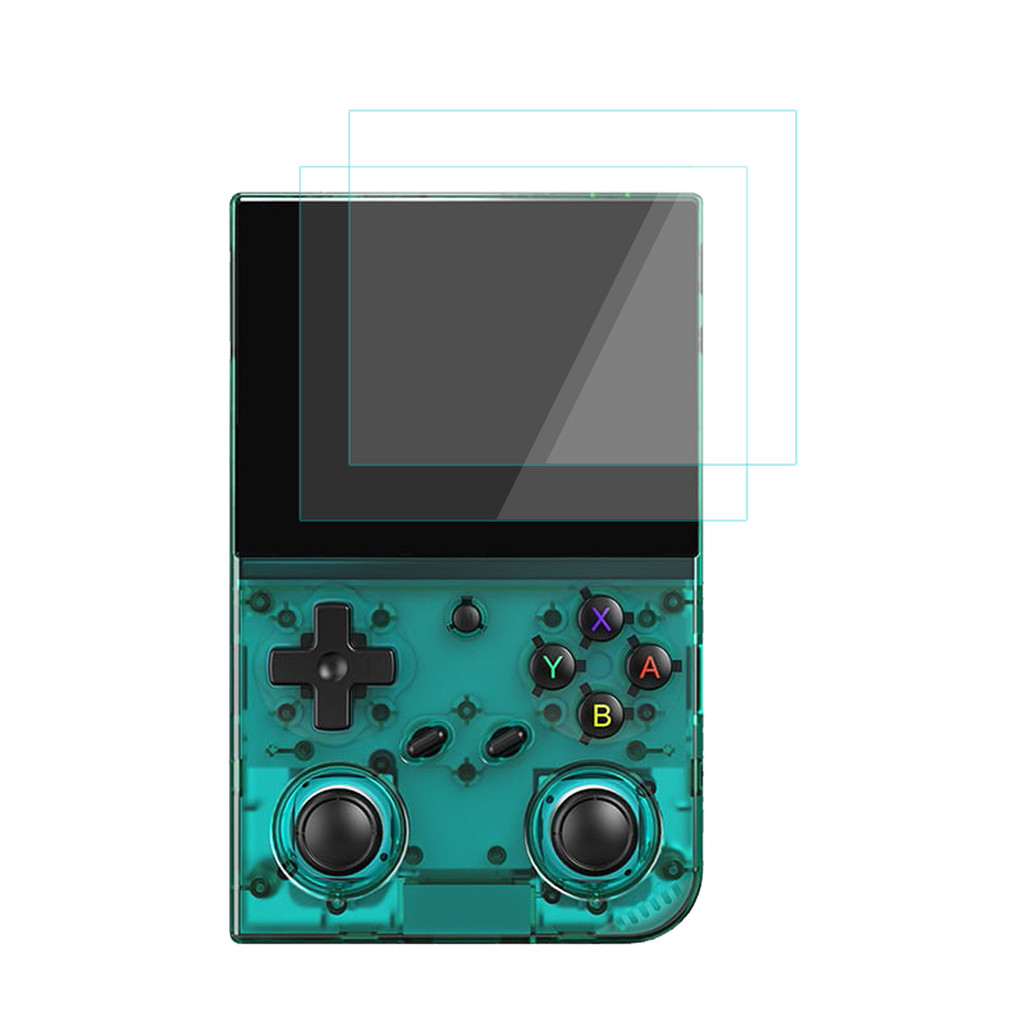 ฟิล์มสําหรับ Anbernic RG35XX Pro, 2 ชิ้นกระจกนิรภัยป้องกันหน้าจอ,คอนโซลเกม 9H ความแข็งฝาครอบป้องกันร