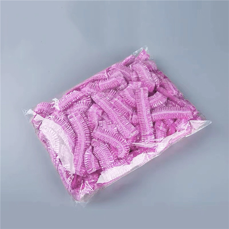 100 ชิ้นทิ้งหมวกอาบน้ําอาบน้ําพลาสติกกันน้ําผู้หญิงหัวหมวกอาบน้ํา (HWC) - รูปที่ 6